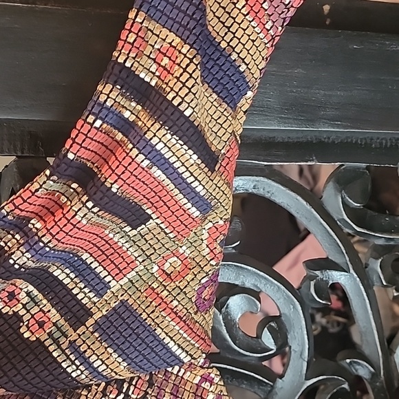 🔥Janine of London Metallic Mosaic + Gold Dress Sz Small Made in Italy 🇮🇹 - Picture 9 of 16